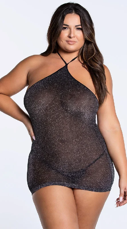 Sheath Women Dress with a Tailored Fit for a Professional LookPlus Size Sparkle VIP Mini Dress