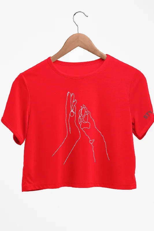 Metallic - Finish Women's Crop Top in Silver for a Futuristic and Eye - Catching LookBFF Graphic Printed Red Crop Top