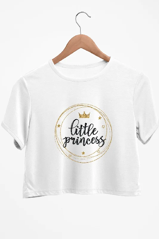 Sleeveless Women's Linen Crop Top in Natural for a Breathable and Casual Summer StyleLittle Princess Graphic Printed White Crop Top