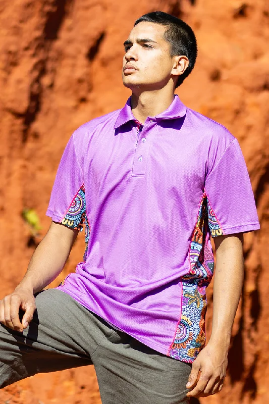 Petite - sized polo shirt with shorter lengthCelebration Purple Bamboo (Simpson) Unisex Polo Shirt