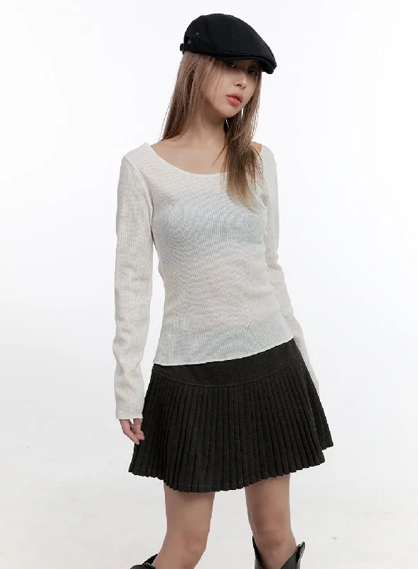 Thermal Women Long Sleeve Top for Extra Warmth in WinterSolid Slim Fit Sheer T-Shirt CN425