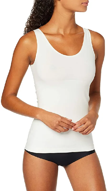 Scoop Neck Women's Linen Blend Tank Tops for SummerSPANX FS0815, Firm Tummy-Control Stretch Tank Top