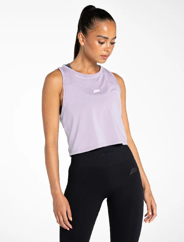 Sequin - Embellished Women's Crop Top in Black for a Glamorous Party LookBreeze Crop Tank - Lilac