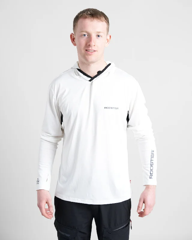 Lace - trimmed polo shirt for a romantic lookHooded Quick Dry UVF 50+ Tech T-Shirt Long Sleeved