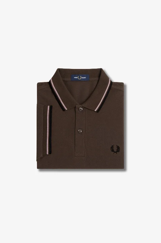 School uniform - style polo shirt with a specific logoFred Perry Polo Burnt Tobacco / Dark Pink / Black