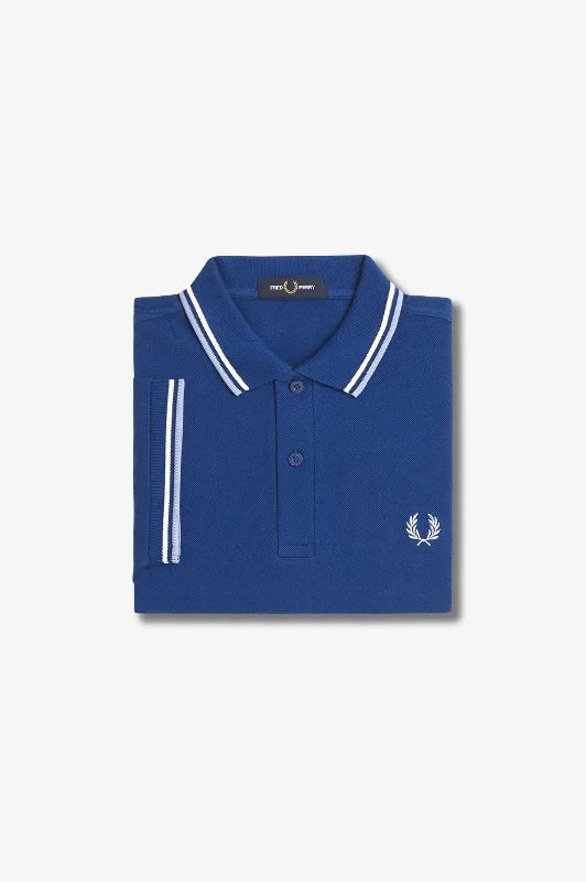 Polo shirt with a detachable hood for added versatilityFred Perry Polo Shaded Cobalt / Snow White / Light Smoke