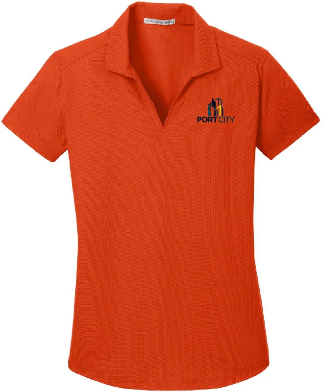 Embroidered logo polo shirt for a preppy stylePort Authority Ladies Dry Zone Grid Polo