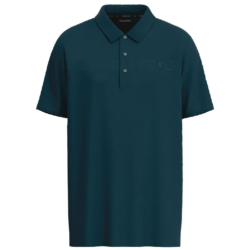 Geo - print polo shirt for a contemporary style"The Weekender" Teal Polo