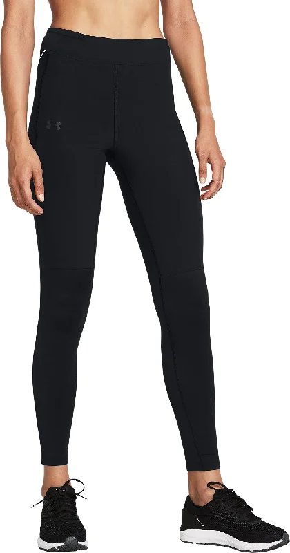 Women's Tight Trousers with Rhinestone Embellishments in Silver for a Sparkly LookUnder Armour Qualifier Cold Womens Long Running Tights - Black