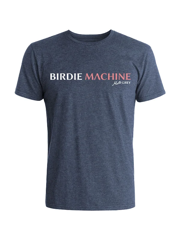 Long Sleeve Women T Shirt for Cooler WeatherBirdie Machine Tee - Navy (White / Persimmon)