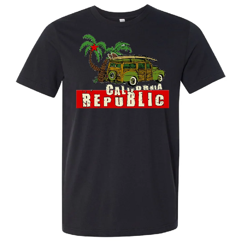 Organic Cotton Women T Shirt for Eco - Conscious WearersCalifornia Republic Woody Asst Colors Mens Lightweight Fitted T-Shirt/tee