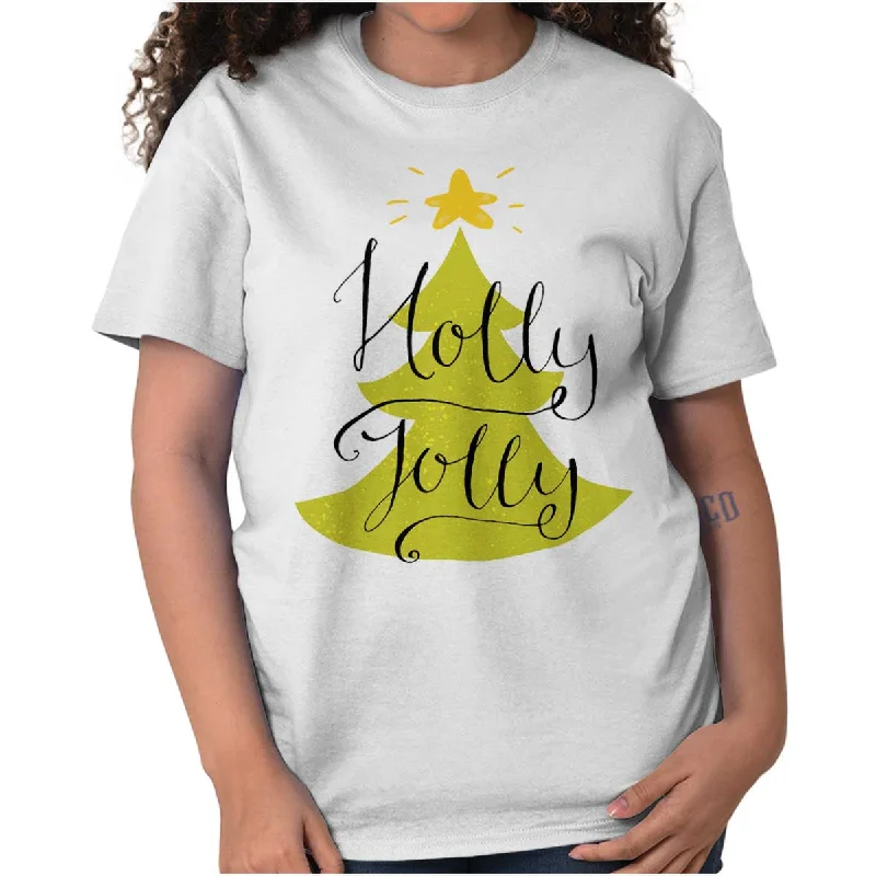 Tie - Dye Women T Shirt with a Bohemian VibeHolly Jolly T Shirt