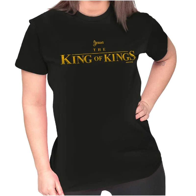 Pocketed Women T Shirt for Added FunctionalityJesus King Of Kings Ladies T Shirt