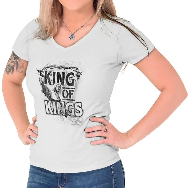 V - Neck Women T Shirt to Enhance the NecklineKing of Kings Junior Fit V-Neck T-Shirt