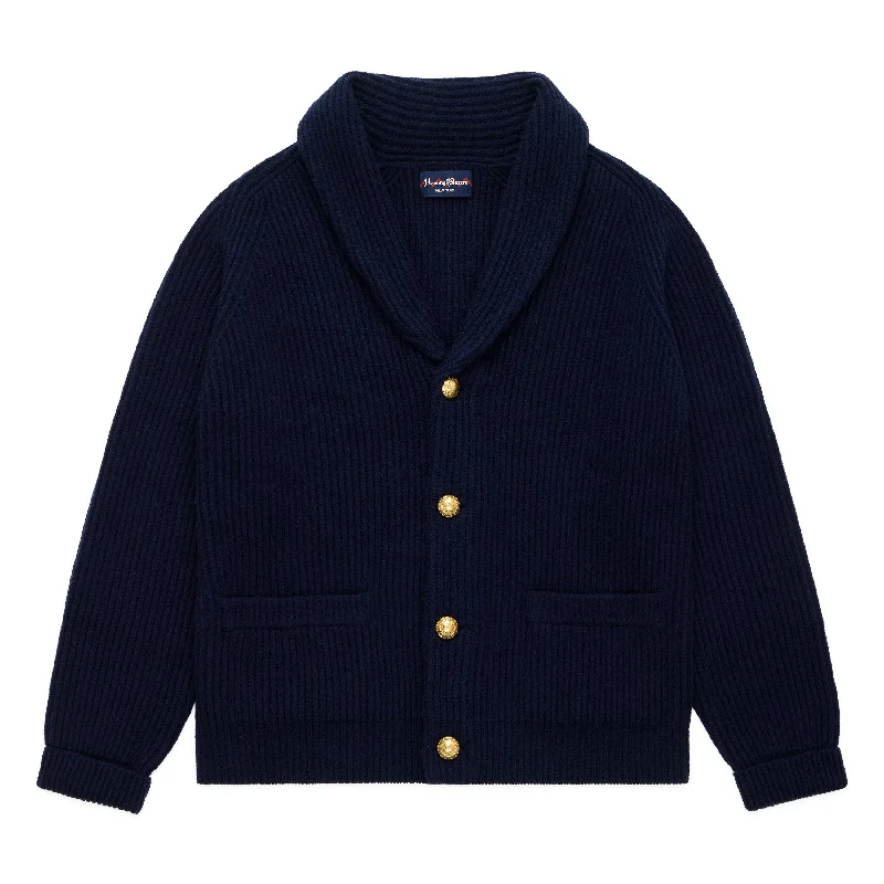 hooded women cardigan for added warmth and styleMen's Cashmere Penzance Shawl Cardigan Navy