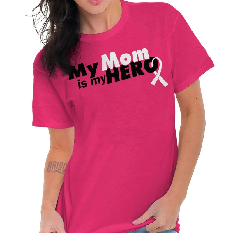 Long Sleeve Women T Shirt for Cooler WeatherMy Mom Is My Hero T Shirt