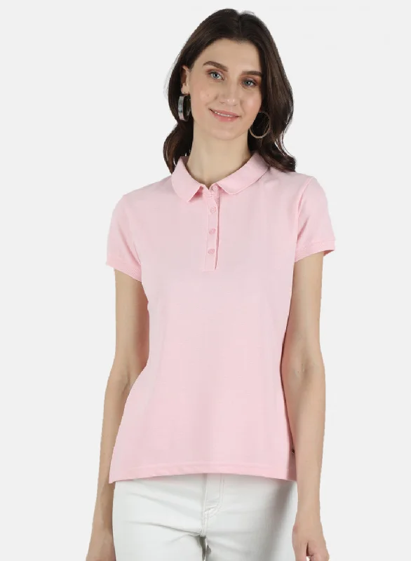 Striped Women T Shirt in a Classic PatternWomen Pink Plain T-Shirt