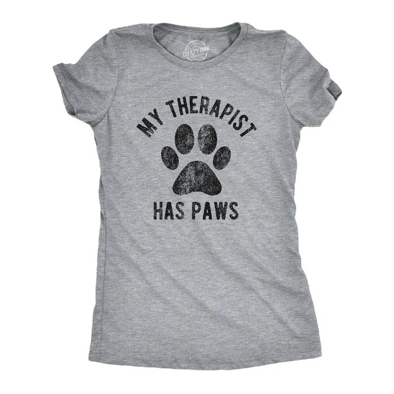 Sleeveless Women T Shirt for Summer ComfortMy Therapist Has Paws Women's T Shirt