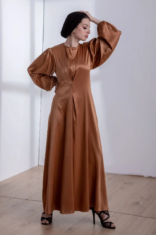 Sheath Women Dress with a Tailored Fit for a Professional LookThe Venus Dress - Caramel