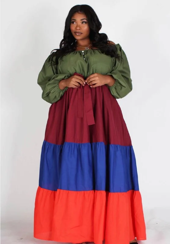 Plus Size Women Dress with a Flattering A - Line Cut for Comfort and StyleYour Favorite Maxi