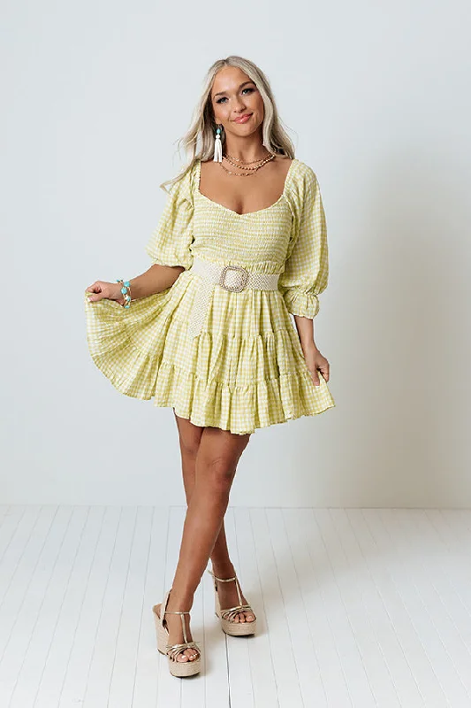 Pleated Women Dress with a Timeless and Elegant TextureSunshine and Twirls Shift Dress