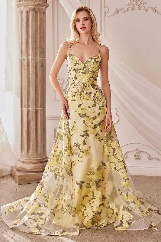 Halter Neck Women Dress to Show Off the Shoulders and NecklineAndrea and Leo A0770 - Floral Sleeveless Prom Dress