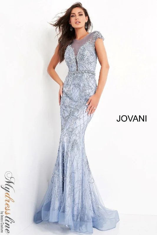 Plus Size Women Dress with a Flattering A - Line Cut for Comfort and StyleJovani 00883