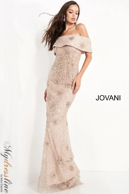 Off - the - Shoulder Women Dress for a Romantic and Feminine LookJovani 03412