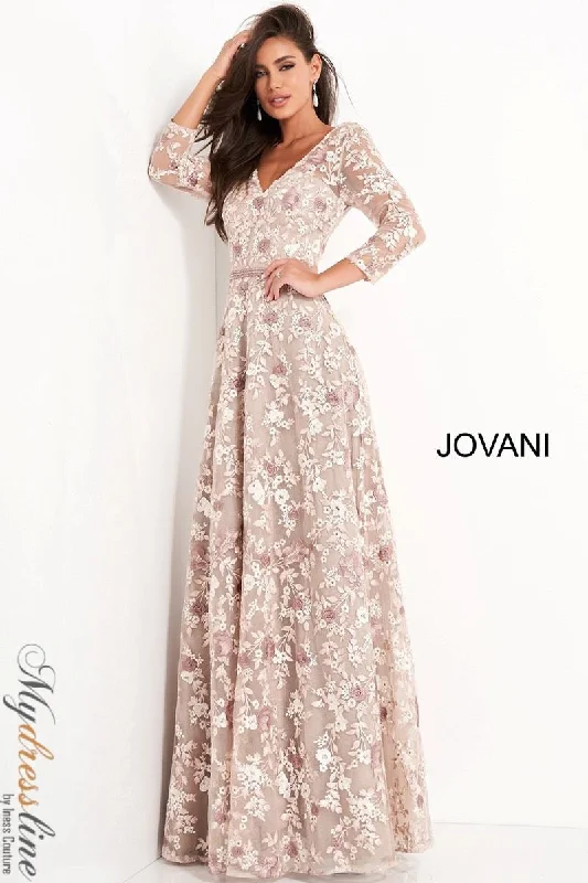 Long - Sleeve Women Dress in Velvet for a Luxurious Winter LookJovani 04451