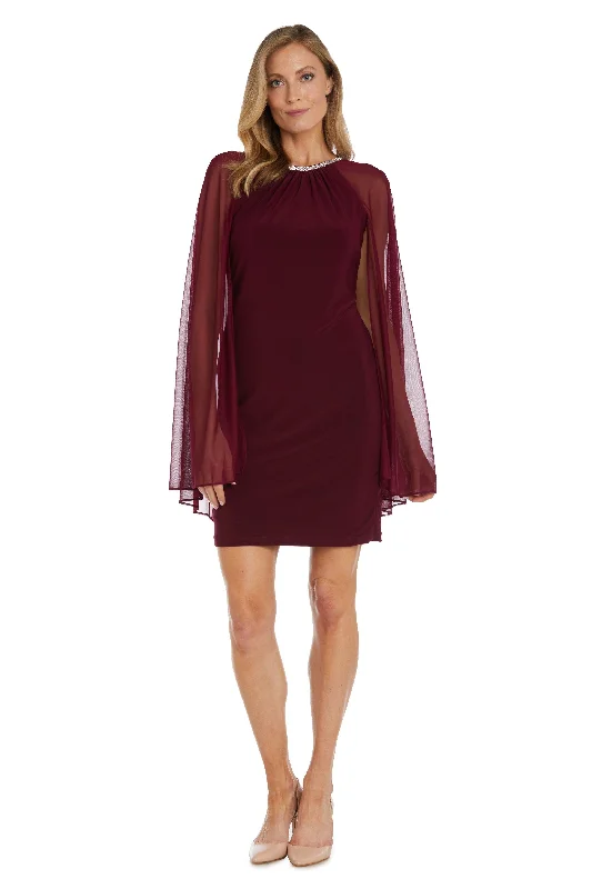 Long - Sleeve Women Dress in Velvet for a Luxurious Winter LookR&M Richards 2496 Merlot 6 Sale