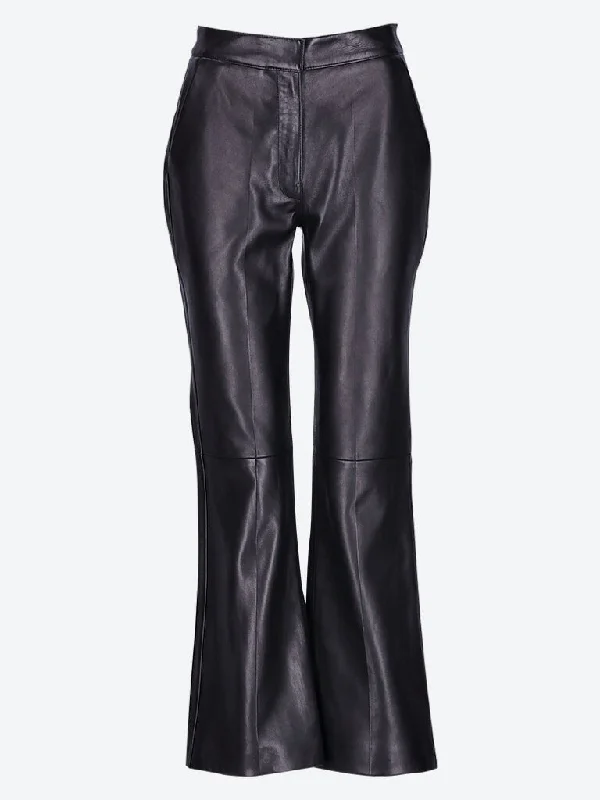 Ruffled Hem Women Shorts to Add a Feminine TouchSoft leather pants