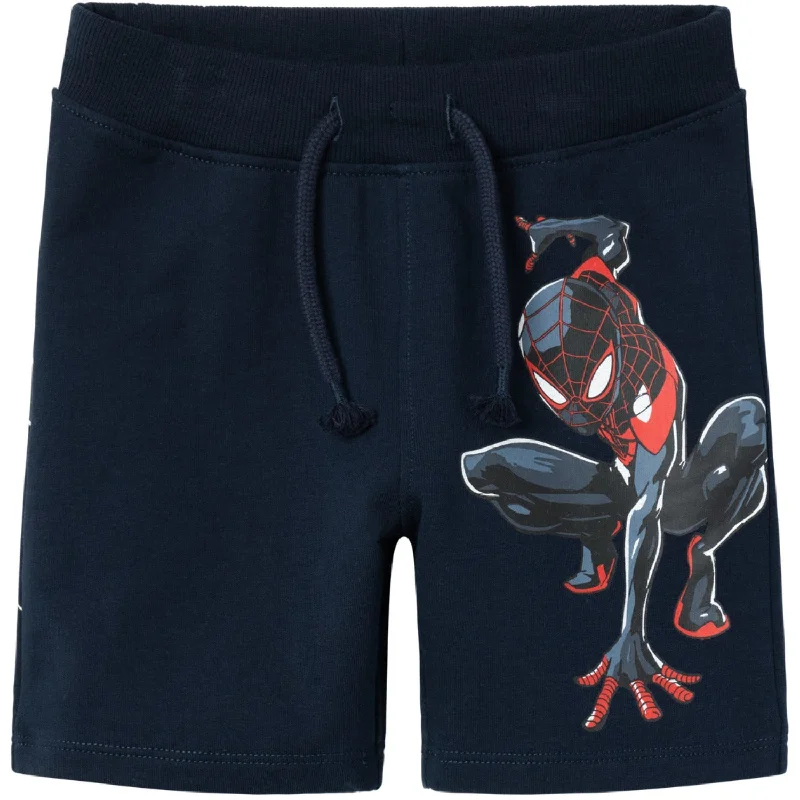 Leather Look Women Shorts for an Edgy and Chic StyleName It Dark Sapphire Mu Spiderman Long Sweat Shorts