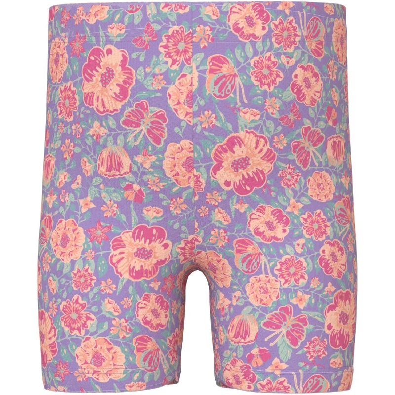 Embroidered Women Shorts with Intricate DesignsName It Purple Rose Vayo Short Leggings