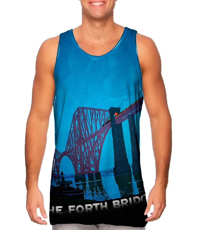 One - Shoulder Women's Rayon Blend Tank Tops for a Flowy LookThe Forth Bridge Blue