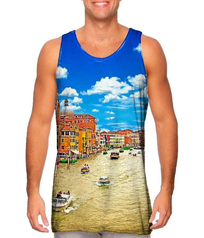 Plus Size Women's Criss - Cross Back Tank Tops in Neon ColorsThe Grand Canal - In - Venice