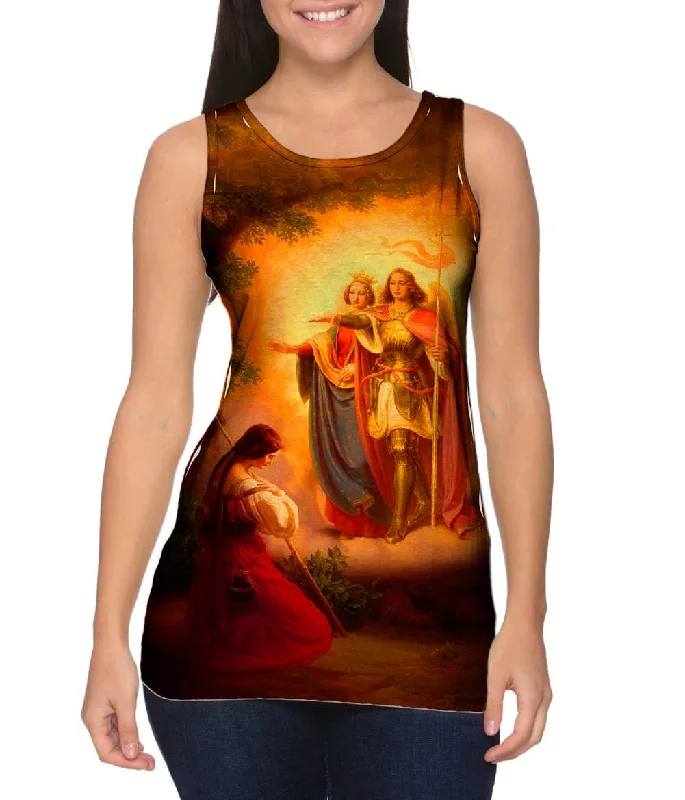 Square Neck Women's Organic Cotton Tank Tops in Earth TonesThe Maid of Orléans - "Joan Of Arc And The Angels" (1843)