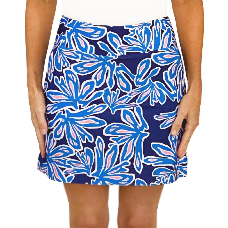 Jeanette Women Shorts with a Soft and Comfortable FeelWomen's Kiawah Country Club Skort In Beach Palm Navy And Pink